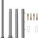 10ft Shade Sail Poles, 2.28" Diameter Heavy Duty Metal Support Pole Kit, Sun Shade Awning Canopy Posts for Patio, Garden, Yard, Backyard, 2 Pack