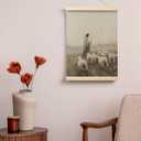 FGFK Christian Jesus Shepherd Wall Art Poster Hanger Frame, Christian Room Decor, Jesus and Lamb Religious Canvas Prints Framed Wall Decor for Home Bedroom Living Room Church, 12x16 Inch