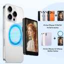 Back Camera Monitor iPhone | Touch Screen Control, Wireless Magnetic Vlog Selfie Monitor Screen for iPhone, Touchscreen Selfie Monitor with Speaker | Zoom Adjustment | Manual Focus for TikTok YouTube