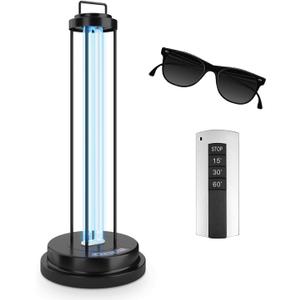 UV Light Sanitizer, 40W Metal Ultraviolet Sanitizer with Ozone, Ultraviolet Light with 3 Speed Timings, Home Disinfection Device, Dust Mites Remover for Room, Kitchen, Hotel, Office