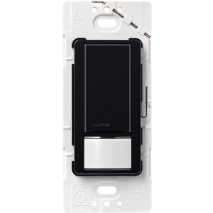 Lutron Maestro Vacancy Motion Sensor Light Switch for Bathroom, Garage, Laundry Room, and Closet, for Any Light Bulbs, Auto Off Only, Single-Pole Only, No Neutral Required, MS-VPS2-BL, Black
