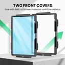 SEYMAC for iPad Air 13 Inch Case M4 / M3 / M2 (2026/2025 / 2024), Heavy Duty Shockproof Protective Case with Screen Protector, 360 Rotating Stand, Hand/Shoulder Strap and Pen Holder, Black