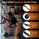 Ropeless Battle Ropes, Adjustable Weighted Cordless Battle Ropes for Home Gym, Portable Workout Equipment Exercise Rope for Strength Training, HIIT & Cardio Fitness
