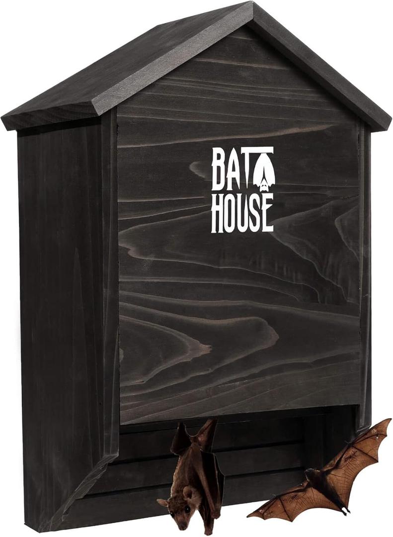 Bat Houses for Outdoors for Tree, 2 Chamber Bat Boxes for Outside to Attract Bats to Land and Roost, Durable and Easy to Hang