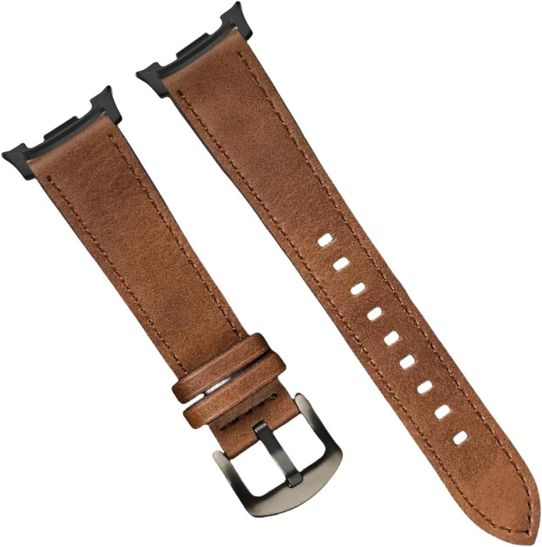 Leather Strap For Samsung Galaxy Watch 8 Classic/7 Ultra 47mm Loop Sport Replaced Band For Galaxy watch8 40 44mm Ultra2 Accessories (BrBB)