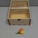 DECHOUS 1Pc Wooden Piggy Bank Money Saving Box with Lock Small Retro Treasure Chest Decorative Coin Bank for Adults Kids, 7.5x5.1x5 Inch