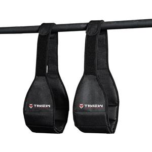 Ab Slings Straps Portable for Pull Up Bar Hanging Leg Raiser Fitness (Black 1 Pair)