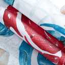 Newbridge Spring Rectangle Vinyl Flannel Backed Tablecloth, 60 x 102 Inch, Stone Crab Print, Blue and Red Indoor Outdoor Waterproof Vinyl Table Cloth, Cape Cod Clambake