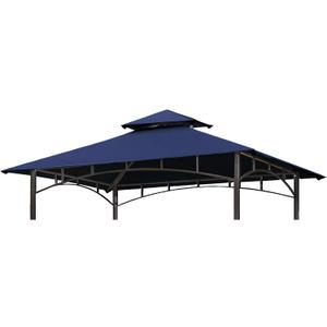 Eurmax USA High Performance Grill Gazebo Canopy Replacement Cover 5x8 BBQ Shelter Top (Navy Blue)