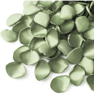 Ling's Moment Rose Petals, Silk Flower Petals for Wedding/Aisle/Flower Girl Baskets/Table Centerpiece Dcor,etc.Sage Green 200pcs