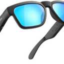 OhO Smart Glasses,Polarized Sunglasses with Bluetooth Speaker,Athletic/Outdoor UV Protection and Voice Control,Unisex(Mirror Blue Lens)