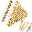 50 Pack Pre Rolled Gold Plastic Silverware Set, Wrapped Plastic Cutlery Set with Napkin Include 50 Forks, 50 Spoons,50 Knives and 50 White Napkins for Party, Wedding, Christmas