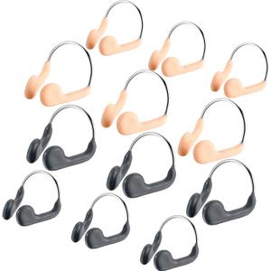 12 Pieces Swimming Nose Plug Metal Swim Nose Clip for Adult Training Swimming Beginners