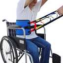 38.5 Inch Transfer Sling Heavy Duty Mobility Elderly Lift Assist Gait Belt, Sponge Padded Patient Stand Assist Sling, Safety for Patient Care(Blue)