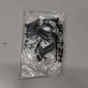 1/4-20 x 1-1/4" Hex Head Screw Bolt, Nuts, Flat & Lock Washers, 20Pcs 18-8 (304) Stainless Steel, Fully Threaded, Black Oxide by SG TZH