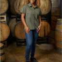 Mercer Culinary Women's Brewer Shirt, Olive Green, 3X