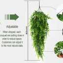 Toprooms Fake Hanging Plants,Artificial Hanging Plant Fake Plants Faux Ivy Vine Wall Hanging Plants Greenery Shelf Home Office Indoor Outdoor Decor (Green, 4 Pcs)