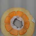 ANWA Adjustable Cat Cone Collar Soft, Cute Cat Donut Collar After Surgery, Kitten Recovery Cones to Stop Licking (Small, Orange)