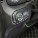 Voodonala Air Conditioner Headlight Center Consoles Switch Knob Cover Trim for 2018-2026+ Jeep Wrangler JL JLU Gladiator JT 4xe Interior Accessories,Green Aluminum Alloy 4pcs