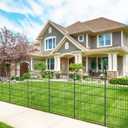 INJOPEXI Decorative Garden Fence 12 Panels 26ft(L)36in(H) Metal Garden Fences with 11 Panels + 1 Gate, Animal Barrier Rabbit Fence Rustproof Wire Temporary Dog Fencing Outdoor for Backyard Lawn