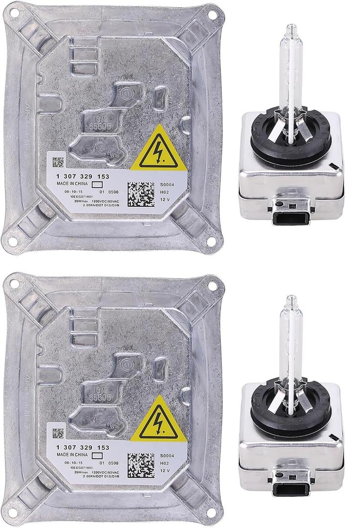 Eforcase 2PCS Xenon Headlight Ballast Control Unit W/Bulb Fit for Cherokee KL 2014-2016 25806714 1307329153 for Cadi-llac DTS 2006-2010 328i, 328xi 335i, 335xi, For B*M*W 645i 2008-2009,650i,3 Series