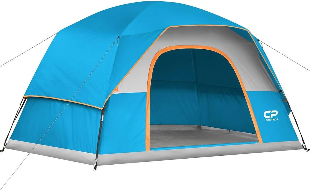 CAMPROS CP Camping Tent 4-6 Person, Waterproof Windproof Double Layer Dome Tent, Easy Setup with Large Mesh Windows & Wide Door for Outdoor Camping Backyard, 
Product Dimensions	132"L x 84"W x 72"H