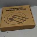 60-Piece Black Silverware Set with Organizer, AIVIKI Stainless Steel Flatware for 12, Cutlery Utensil Set for Home Restaurant, Tableware Includes Knife Fork Spoon Set, Mirror Polished