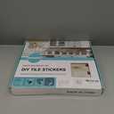 KASARO Peel and Stick Marble Tiles, Self-Adhesive Aluminum Wall Tile Stick on Bathroom, Fireplace, RV, Marble Beige with Vintage Golden Embellished Stripes, 10-Sheet