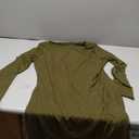 Moskill Long Sleeve Tshirt Dresses for Women with Pockets Casual Loose Swing Dress (X-Large, 70-army Green)