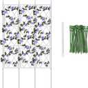 5.25FT Trellis for Climbing Plants Outdoor, Garden Wall White Trellis with Ties, Plastic Coated Metal Pipe Support Tall Plant Fence for Ivy Vines Rose Flower