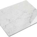 Marble Stone Cutting Board For Kitchen,16x12 Inch White Carrara Marble Pastry Board With Non-Slip Feet For Baking, Cheese, Charcuterie, Chocolate