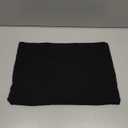 Trendy Street Basic Double-Layer Cotton Simple Stretchy Tube Pencil Mini Skirt (Medium Short, Black)