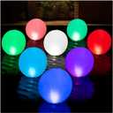 Solar Floating Pool Lights - Pack of 2 Solar Powered Color Changing 14-inch Balls - Float or Hang in Pool Garden Backyard Pond Party Decorations - Inflatable Wateproof (Multiple)