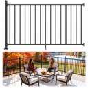 Wqeya 2 in. x 2 in. x 48 in. Aluminum Stair Railing Post Includes Two Screw Types, AAMA 2604-Grade Textured Black Finish for Outdoor Stairs, Porch & Decks (1 x 48in Post)