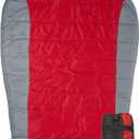 Teton 20F and 5F Degree Sleeping Bag; Lightweight, Warm Weather Mummy Sleeping Bags for Adults and Kids, Camping, Backpacking, Hiking (Double Red)