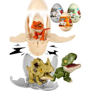 3 Pack Jumbo Dinosaur Eggs - Drop to Hatching Dinosaur Eggs Toys Birthday Gifts for Boys 3 4 5 6 7 8, Christmas Kids Gifts for Grandkids, Easter Basket Stuffer
