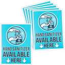 Stockroom Plus Hand Cleaner Here Adhesive Sign Labels, Store Sign (9 x 12 in, 6 Pack)