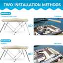 Naviskin 10 Optional Colors Available 3-4 Bow 13 Different Size Bimini Top Cover Includes Mounting Hardwares,Storage Boot with 1 Inch Aluminum Frame