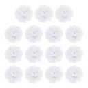 YELARXI Chiffon Flowers, Sewing Fabric Appliques, Chiffon Flowers Appliques - Fitting for (Women/DIY Crafts/Headbands/Hair Accessories/Wedding/Party/Corsage) 2 Inch & 15 Pack & Light White