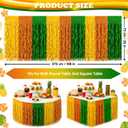 5 x OHOME Luau Party Decorations - Green Gold Rose Tropical Streamers Table Skirts 2 Pack | Hawaiian Party Decorations for Indoor Outdoor - Summer Beach Pool Birthday Favors Supplies for Home Wall