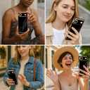 Designed for iPhone Air Case Rectangle, Works with Magnetic Wireless Charging, Full Lens Protection, Flexible TPU Electroplated Edge for Women Men Phone Case for iPhone Air Black (Air 6.5inch)