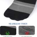 Gonii Women's Ultra-Thin Lightweight No-Show Ankle Socks - Seamless Toe Design, Non-Slip Arch Band (6 Pairs) for Running (Black, L)