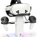 Charging Dock for MetaQuest 3S, Vertical Charging Stand, Compatible for Quest 3S/Quest 3/Quest 2 VR Controller Holder (White)