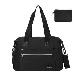 Diaper Tote Bag - Large Capacity waterproof Baby Bag with Pacifier Case, Hospital Delivery & Travel Mom Handbag (Black)