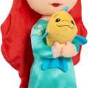 Disney Princess Lil' Friends Ariel & Flounder 14-inch Plush Doll, Kids Toys for Ages 3 Up by Just Play