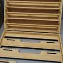 Allinside Magnetic Plastic Wrap Dispenser with Cutter, 3 in 1 Refrigerator Bamboo Wood Organizer for Tin Foil, Baking Paper, Wax Paper Holder Kitchen Storage Box Compatible with 12.9" Roll (3 Layer)