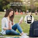 LOVEVOOK Laptop Backpack for Women with Pouch Pocket for Large Capacity Cup,17 Inch Laptop Computer Bag Travel Backpack Purse,Waterproof Work Business Backpack College Teacher Bags,Dark Blue