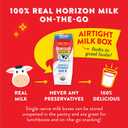 Horizon Organic Shelf Stable 1% Lowfat Milk Boxes, 8 fl oz, 18 Count - 8g Protein per Serving, USDA Organic UHT from Pasture-Raised Cows, Ready to Drink for Lunchbox, Travel, or On-the-Go, No Refrigeration Needed (EXP 03/04/26)