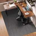 Modkin Extra Large Office Chair Mat for Hardwood Floor, 47.2" x 60", Black