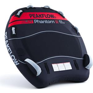 PEAKFLOW 2-3 Rider Towable Boat Tube - 64x64 infalted, Phantom Series